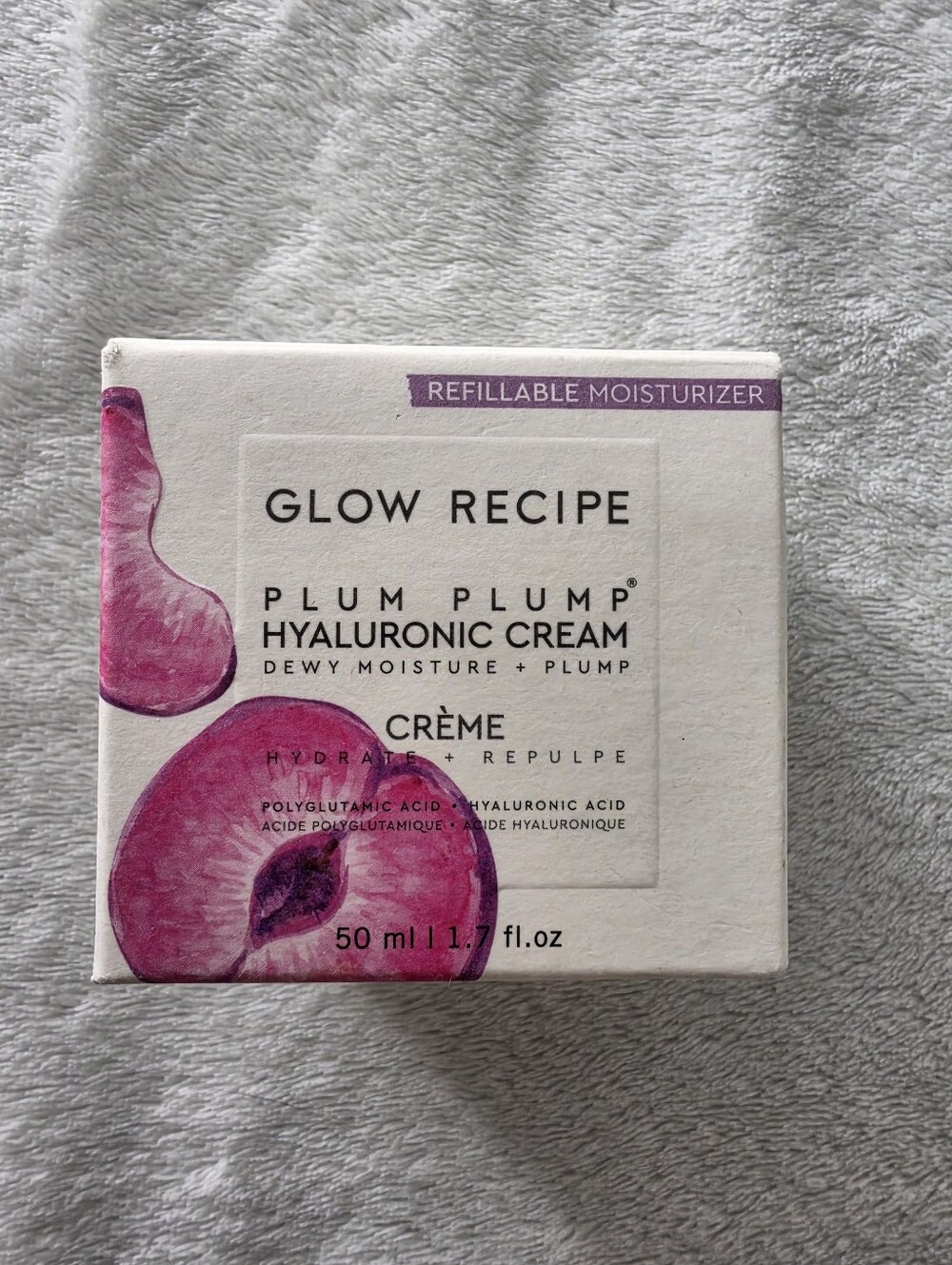 Glow Recipe Plum Plump Hyaluronic Hydrating Refillable Face Cream 1.7 fl oz